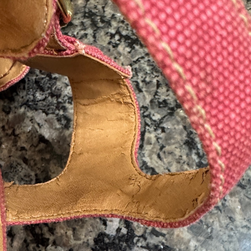 Franco Sarto red espadrilles Wedge Sandals 10 - Picture 11 of 15